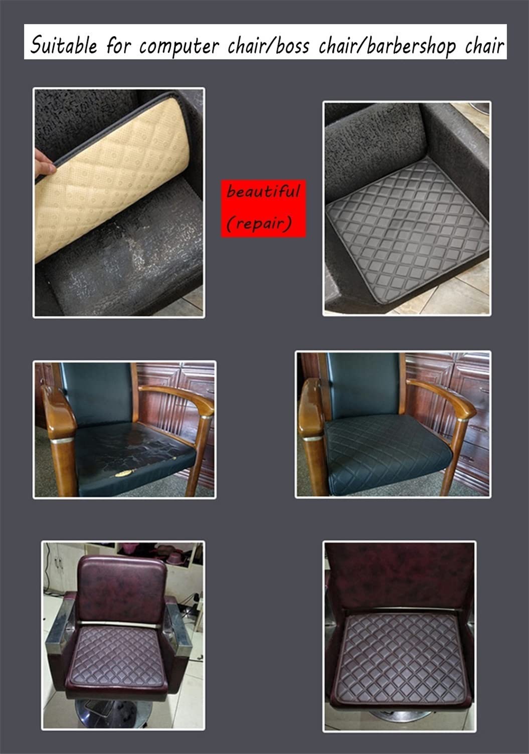 レザーチェアパッドクッション 本革 4枚セット Amazon.co.jp: (1/2/4 のセット) レザー シート クッション、滑り止め